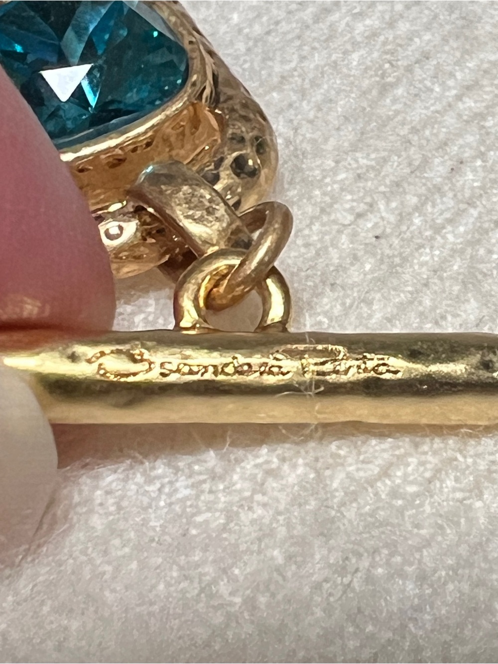 Oscar de la Renta Vintage Green Cryst Zircon Bracelet Genuine Gold Plated - Picture 10 of 10